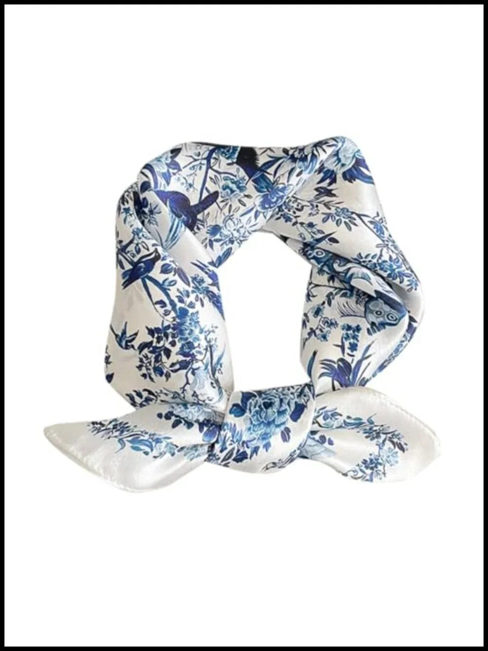 100% Mulberry Silk Fashion Scarf 21x21 Lightweight Hair Neck Scarf Multi-Use